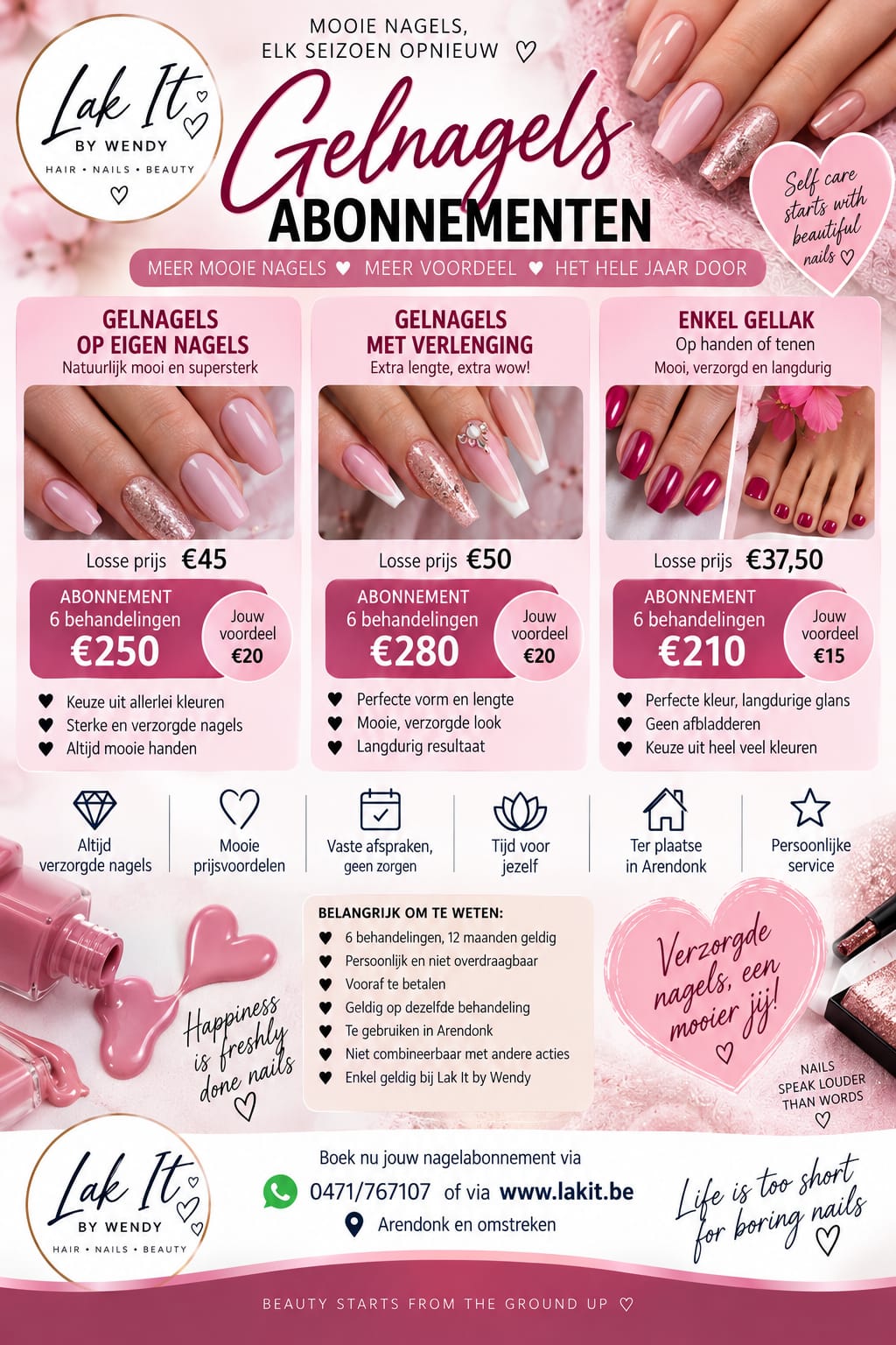 Gelnagels abonnementen bij Lak It by Wendy